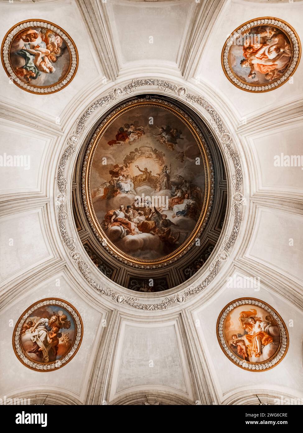 in the splendid Certosa di San Martino in Naples it is possible to admire beautiful frescoes on the ceilings of the entire structure Stock Photo