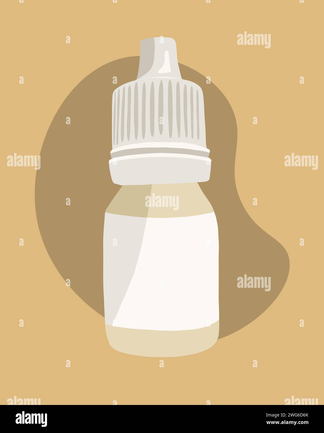Eye drops vector isolated illustration. Medicine bottle. Stock Vector