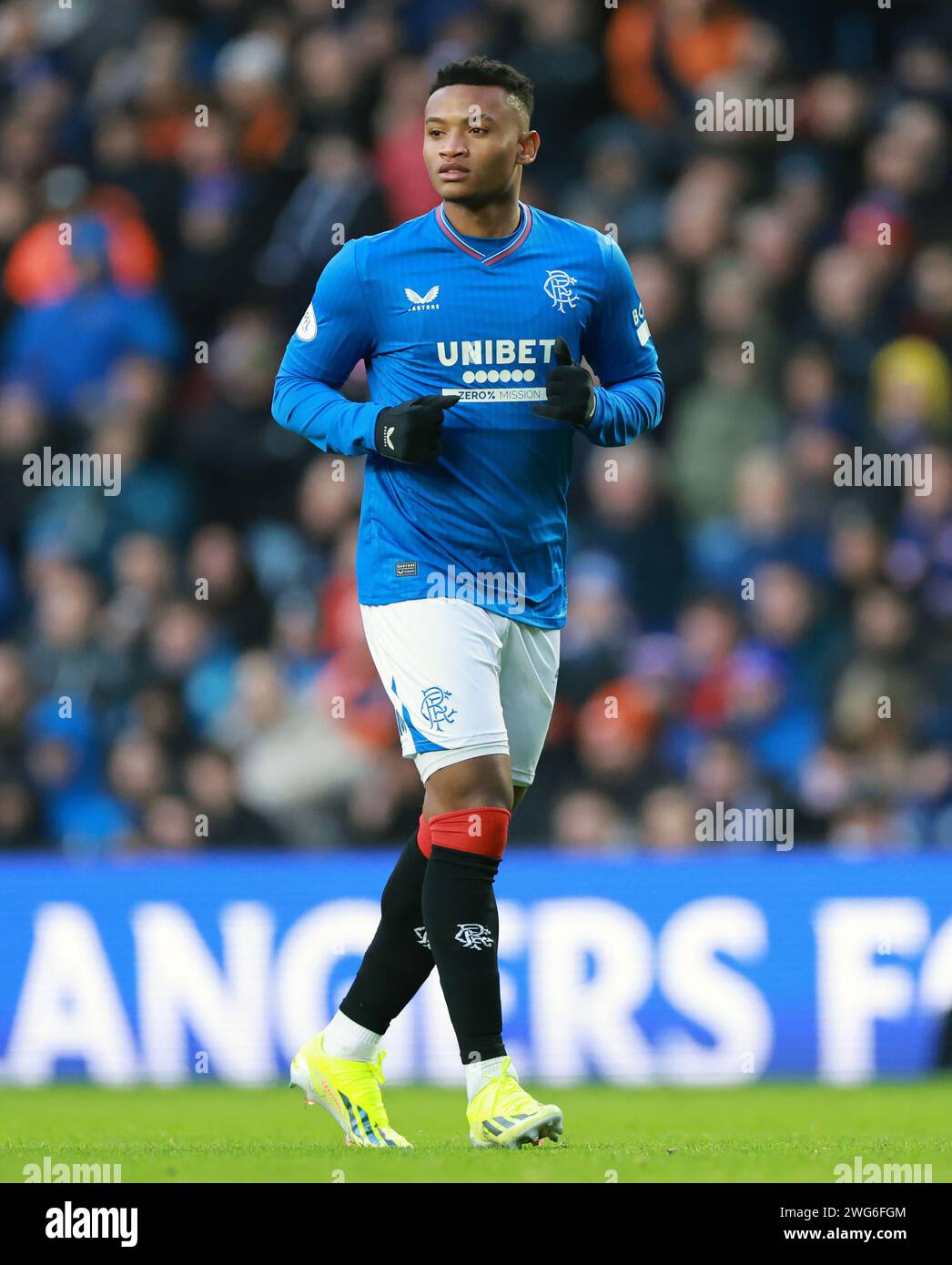 Rangers' Oscar Cortes during the cinch Premiership match at Ibrox ...