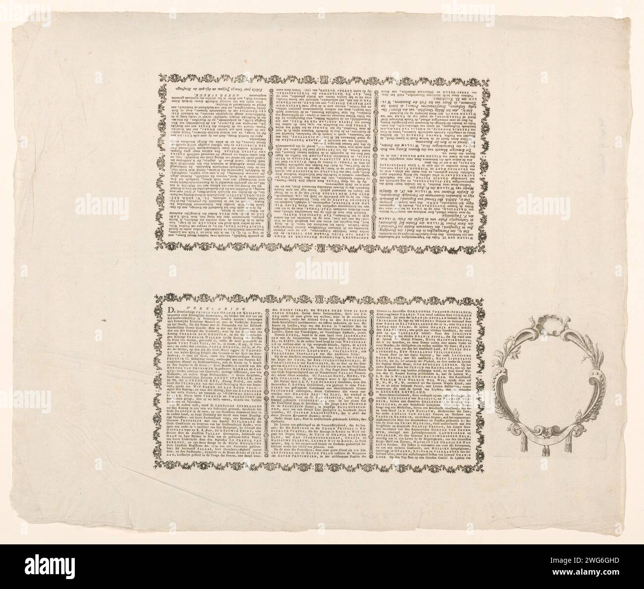 Explanation at the allegory in honor of the king of Prussia for his