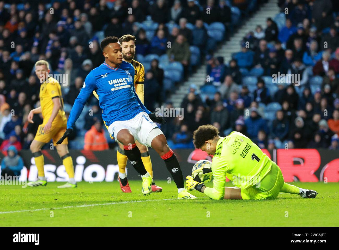Rangers' Oscar Cortes attempts a shot on goal during the cinch ...