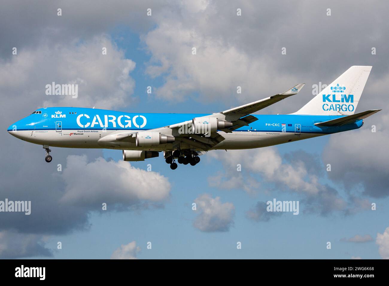 Dutch KLM cargo Boeing 747400F with registration PHCKC on final for