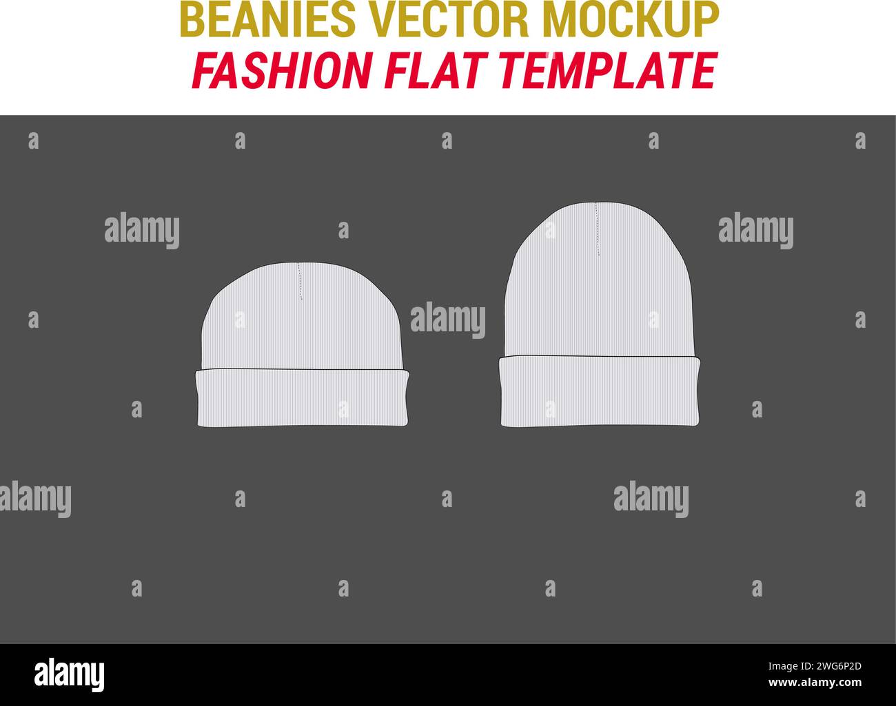 Beanie Hats Mockup Template Knit Cap Vector Illustration Set Beanies Beanie Hats Mockup Template Knit Cap Vector Illustration Set Beanies