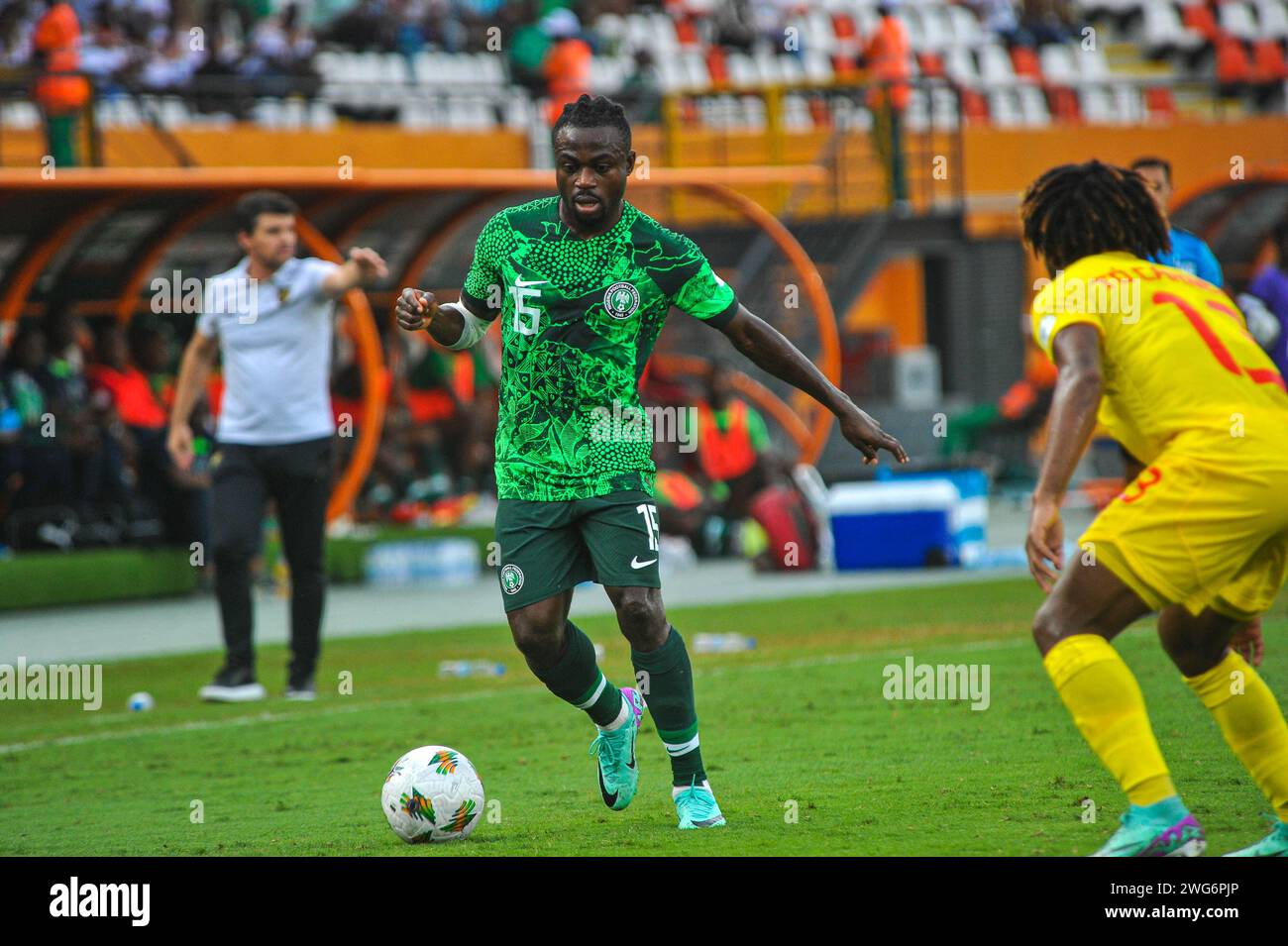 Abidjan Cote Divoire February 2 Moses Simon Of Nigeria During The