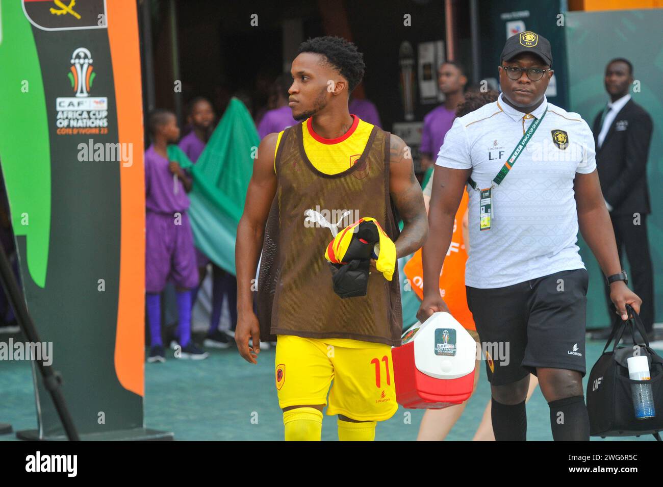 ABIDJAN, COTE D'IVOiRE - FEBRUARY 2; Felico Mendes Joao of Angola ...