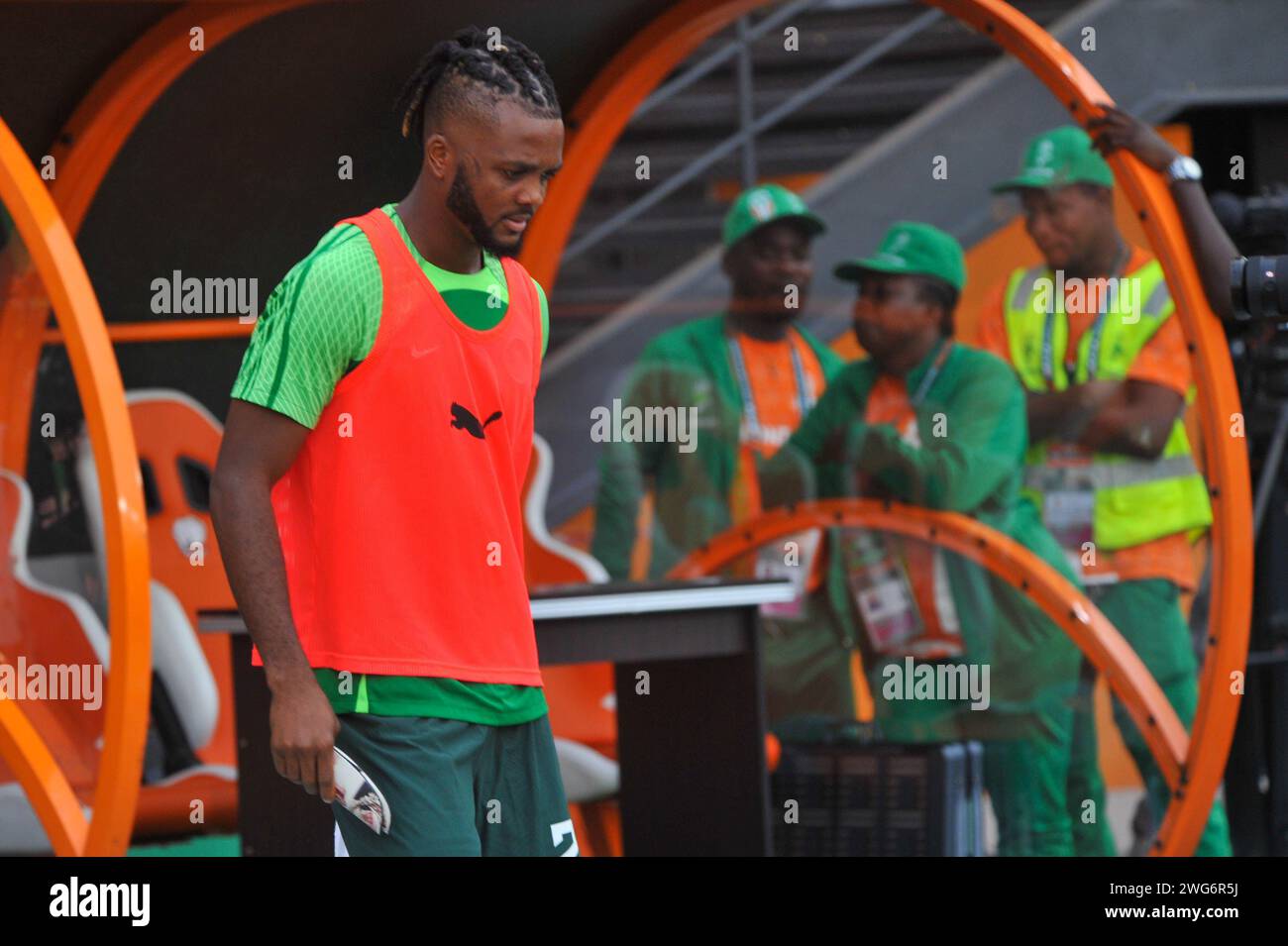 ABIDJAN, COTE D'IVOiRE - FEBRUARY 2;  Awaziem Chidozie Collins of Nigeria during the TotalEnergies Caf Africa Cup of Nations (Afcon 2023) match betwee Stock Photo