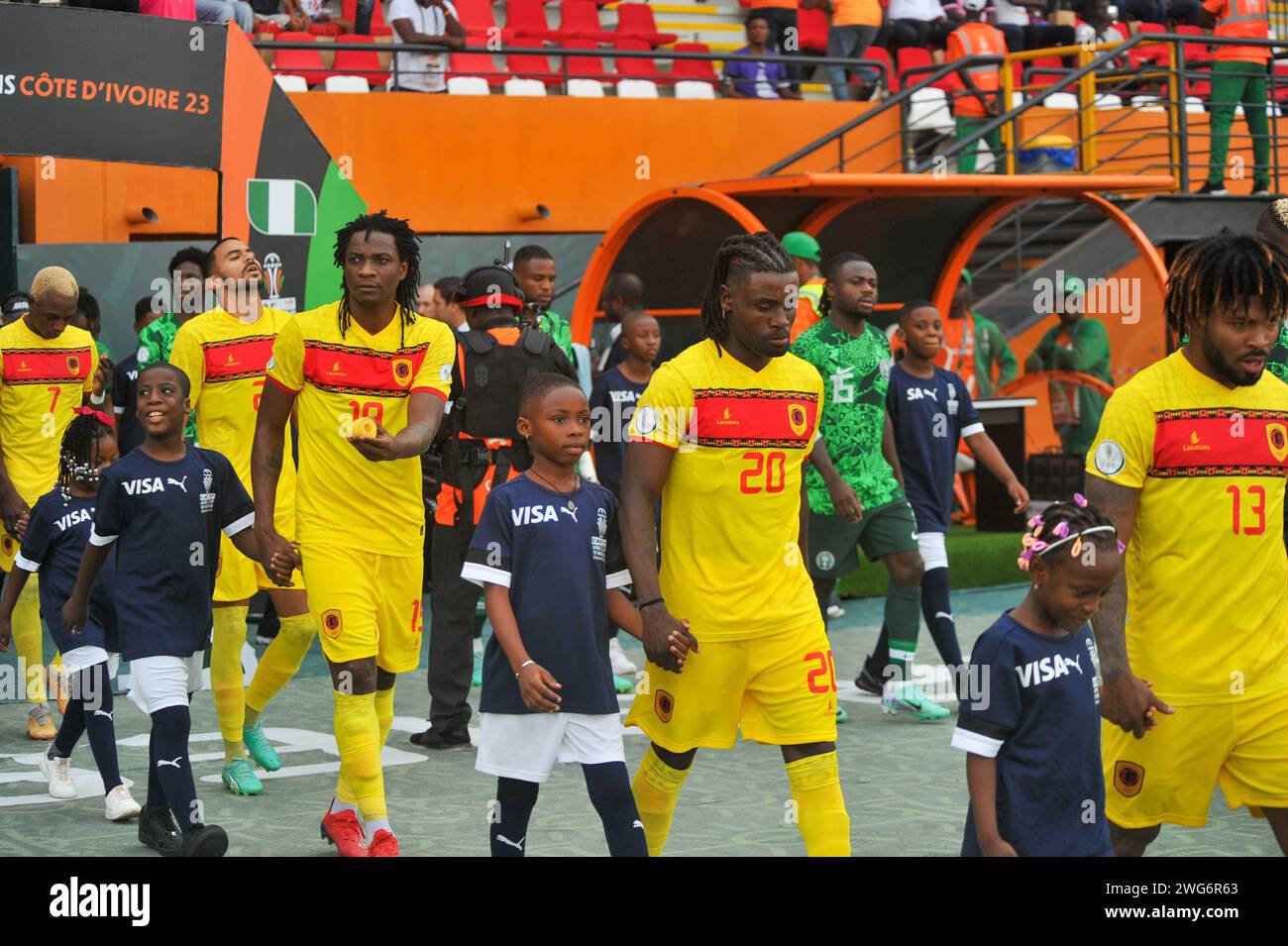 ABIDJAN, COTE D'IVOiRE FEBRUARY 2; Nigeria and Angola during the