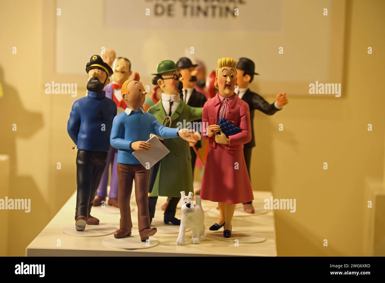 Tintin figures for sale in Belgium Stock Photo