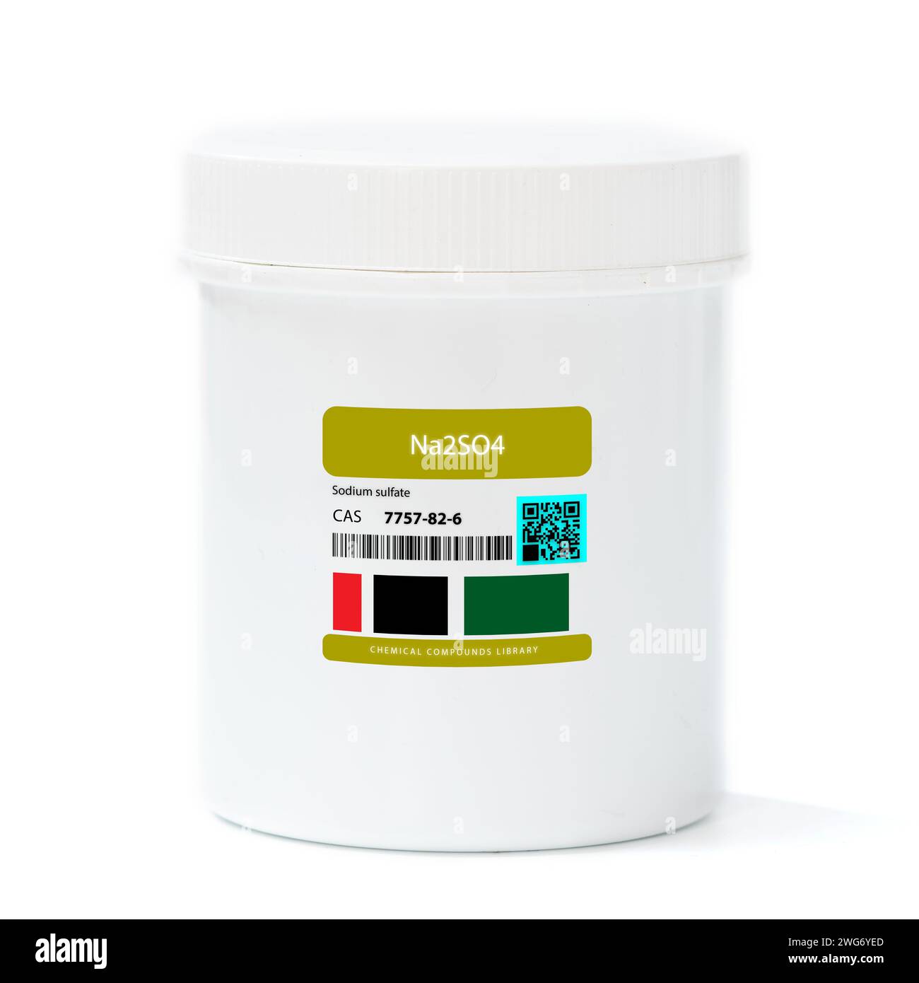 Na2SO4 - Sodium sulfate. Chemical compound. CAS number 7757-82-6 Stock ...