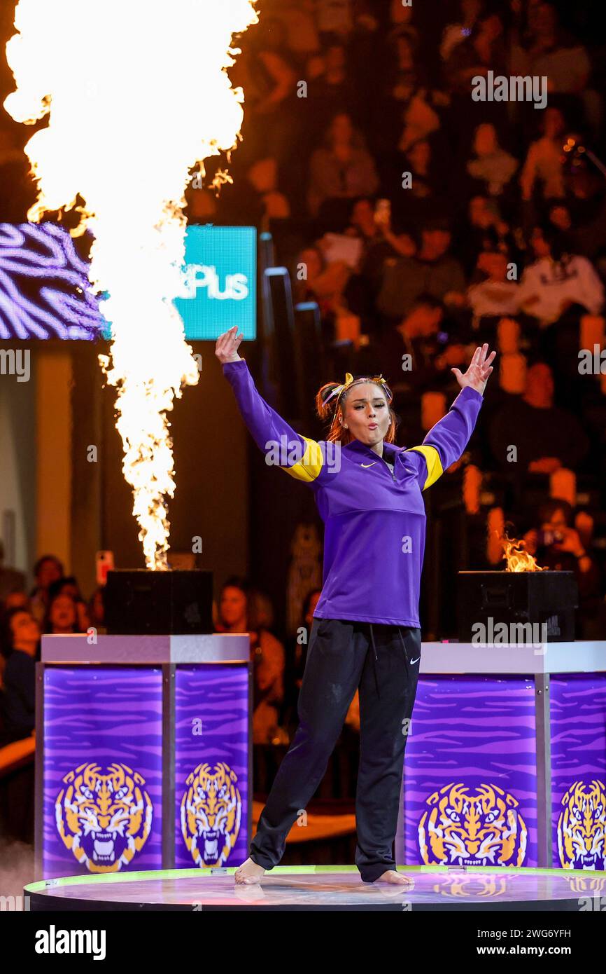 Baton Rouge, LA, USA. 02nd Feb, 2024. LSU's KJ Johnson is introduced to