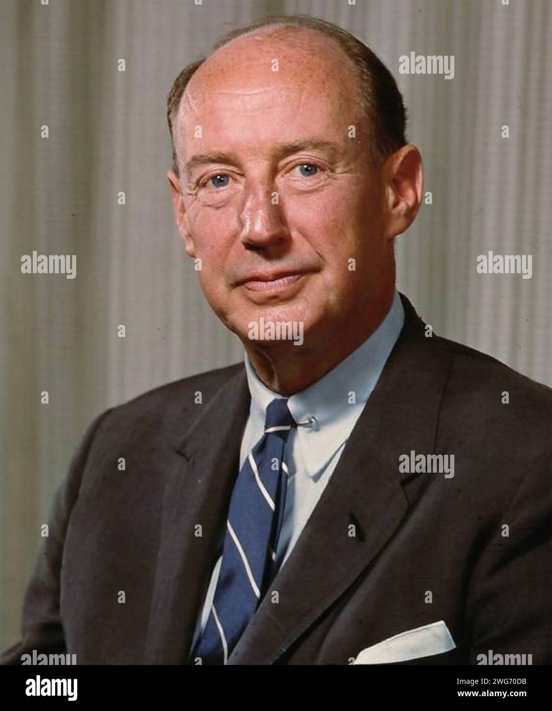 ADLAI STEVENSON II (1900-1965) American Democratic politician and diplomat in 1961 Stock Photo