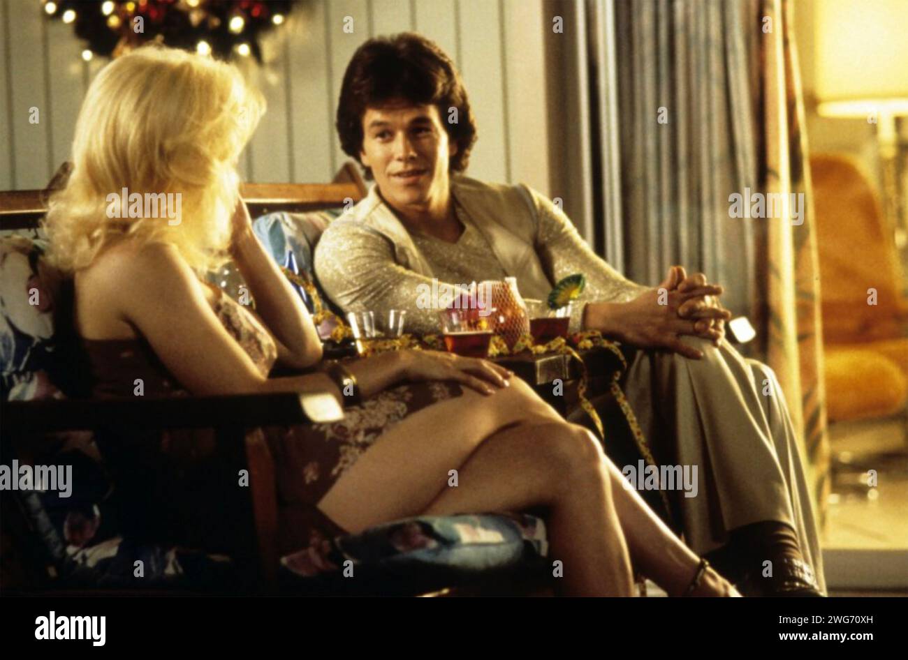 BOOGIE NIGHTS  1997 New Line Cinema film  with Mark Wahlberg as Dirk Diggler and Julianne Moore as Amber Waves Stock Photo