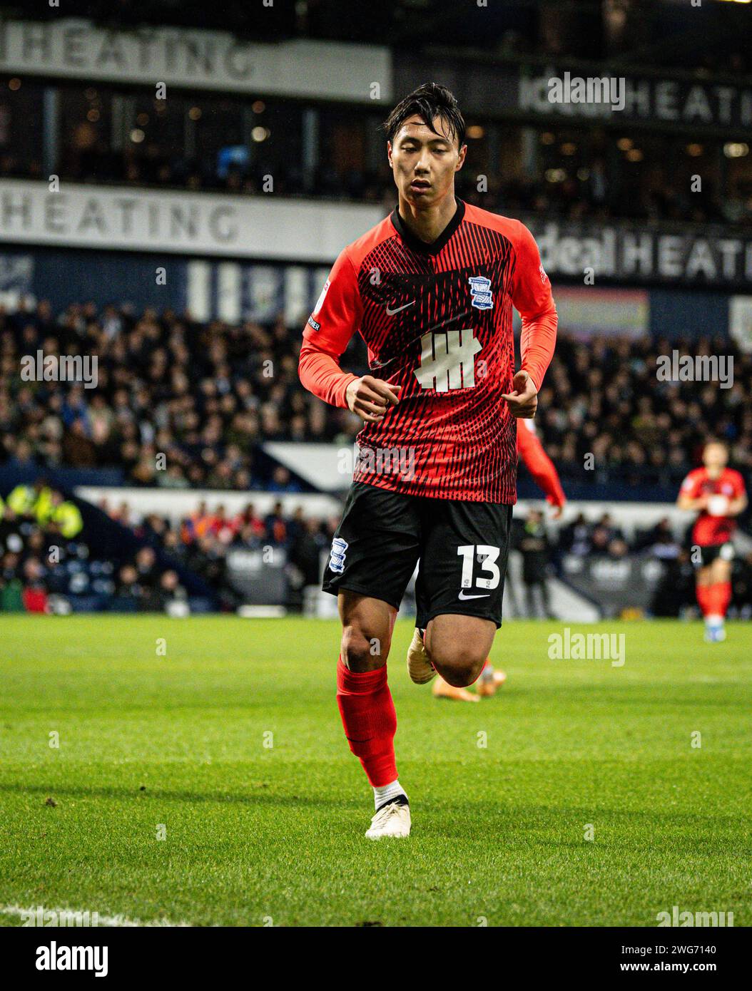 West Bromwich, West Midlands, UK. 3rd February 2024: The Hawthorns, West Bromwich, West Midlands, England; EFL Championship Football, West Bromwich Albion versus Birmingham City; Paik Seung-ho of Birmingham Credit: Action Plus Sports Images/Alamy Live News Stock Photo
