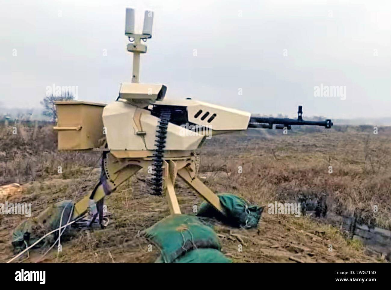SHABLYA  Ukrainian remote controlled gun Stock Photo