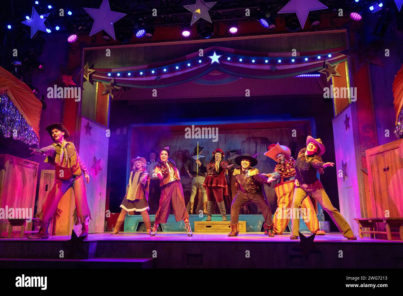 rear centre: Karen Mavundukure (Doc Blue) in BRONCO BILLY - THE MUSICAL ...