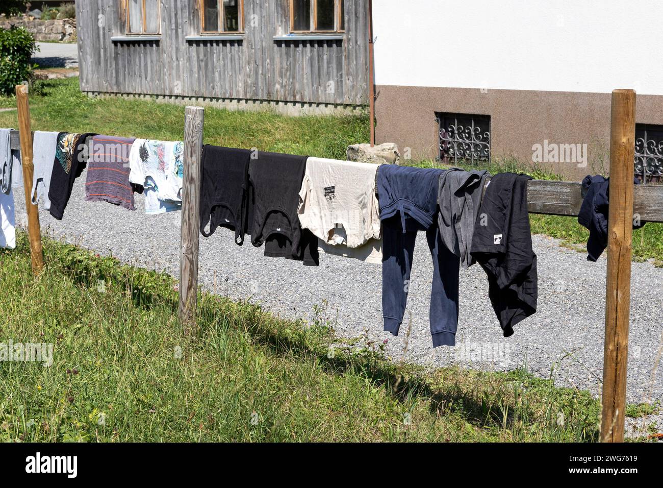 Dry Laundry Stock Photo