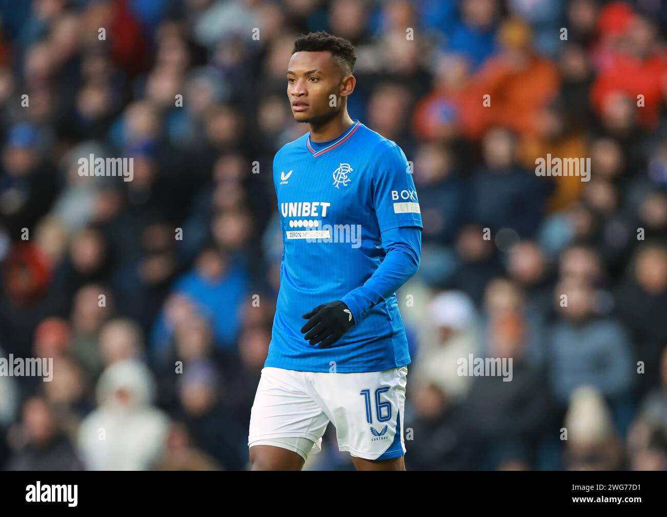 Rangers' Oscar Cortes during the cinch Premiership match at Ibrox ...
