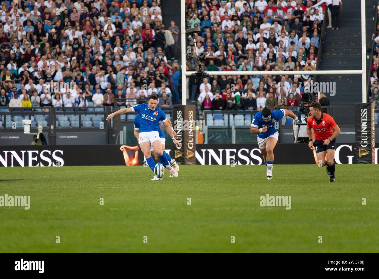 Rome, Italy, 3 feb 2024. Italy vs England, Rugby Six Nations, match