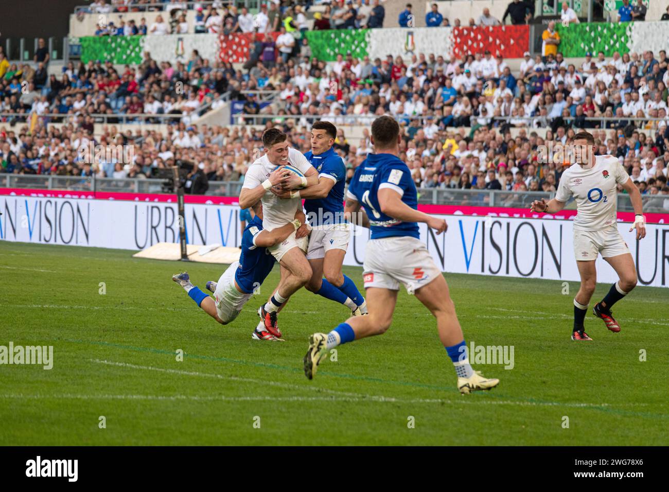 Rome, Italy, 3 feb 2024. Italy vs England, Rugby Six Nations, Tommy