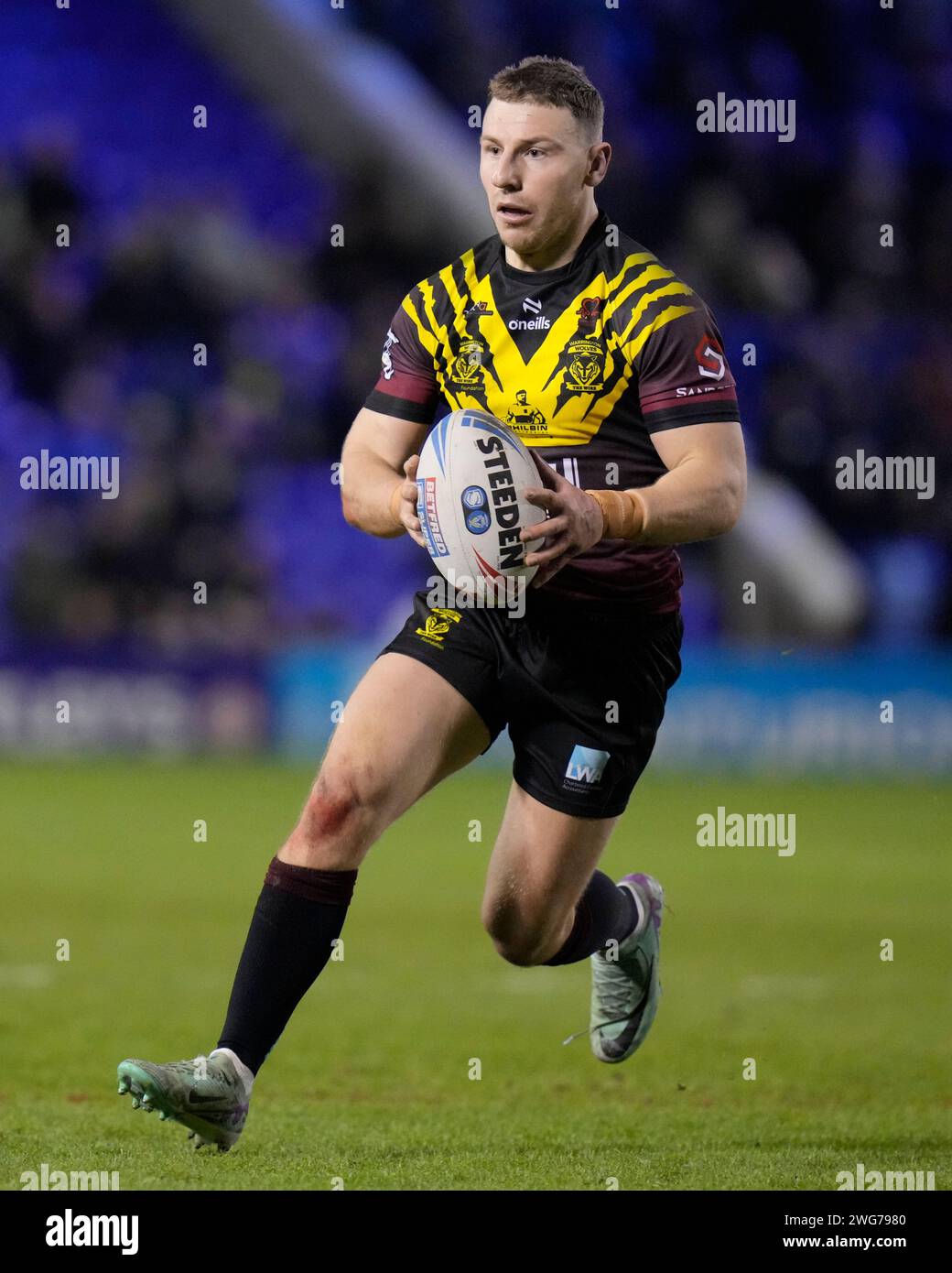 Warrington, UK. 03rd Feb, 2024. George Williams of Warrington Wolves ...