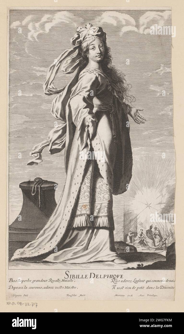 Delphian Sibille, with the worship by the Kings, Gilles Rousselet ...