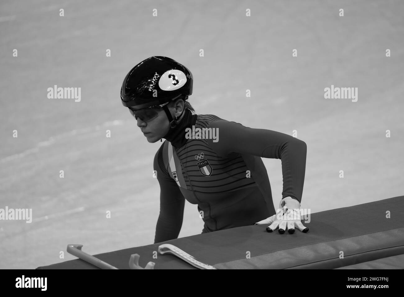 FEB 5, 2022 - Beijing, China: Final A of the Mixed Team Relay of the Short Track Speed Skating at the Beijing 2022 Winter Olympic Games (Photo: Mickae Stock Photo