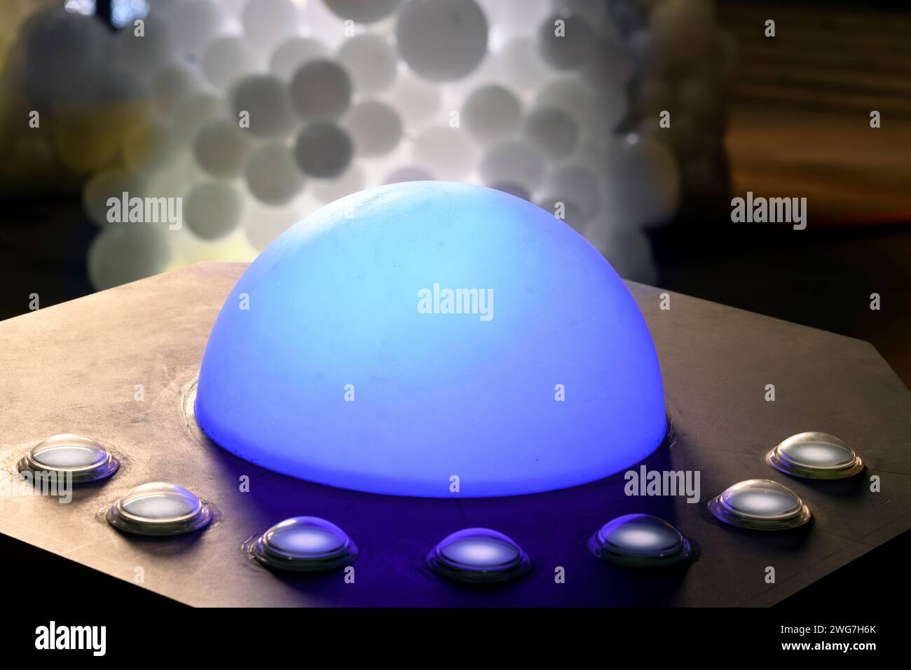 Half sphere with balloons concept art installation. Calgary Alberta