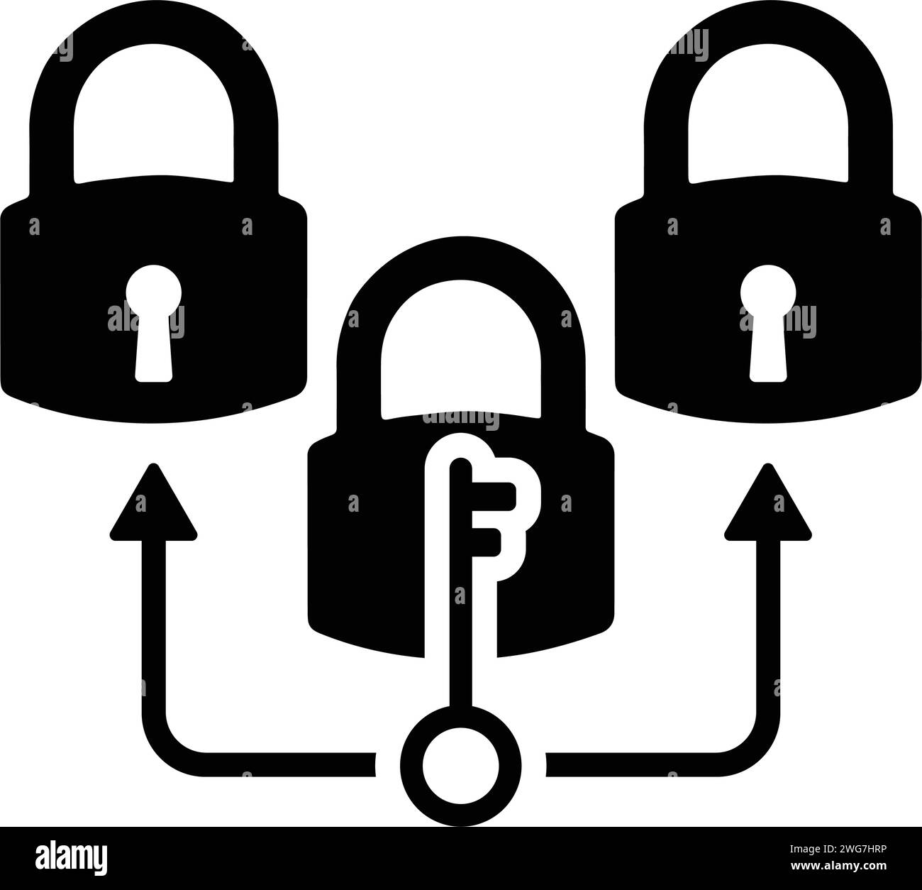 Account security design Black and White Stock Photos & Images - Alamy