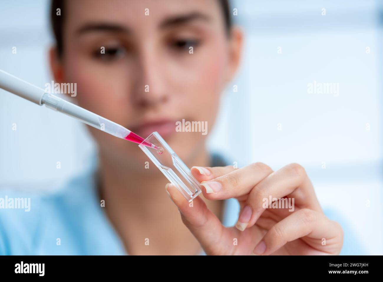 Dynamic Light Scattering Place the sample in the cuvette and measure