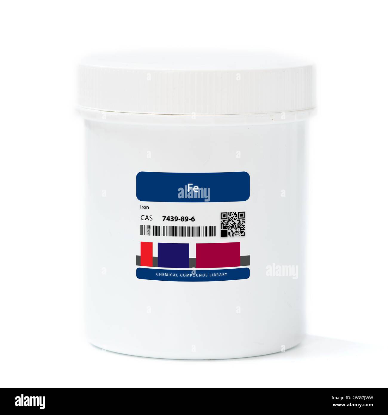Fe - Iron. Chemical compound. CAS number  7439-89-6 Stock Photo