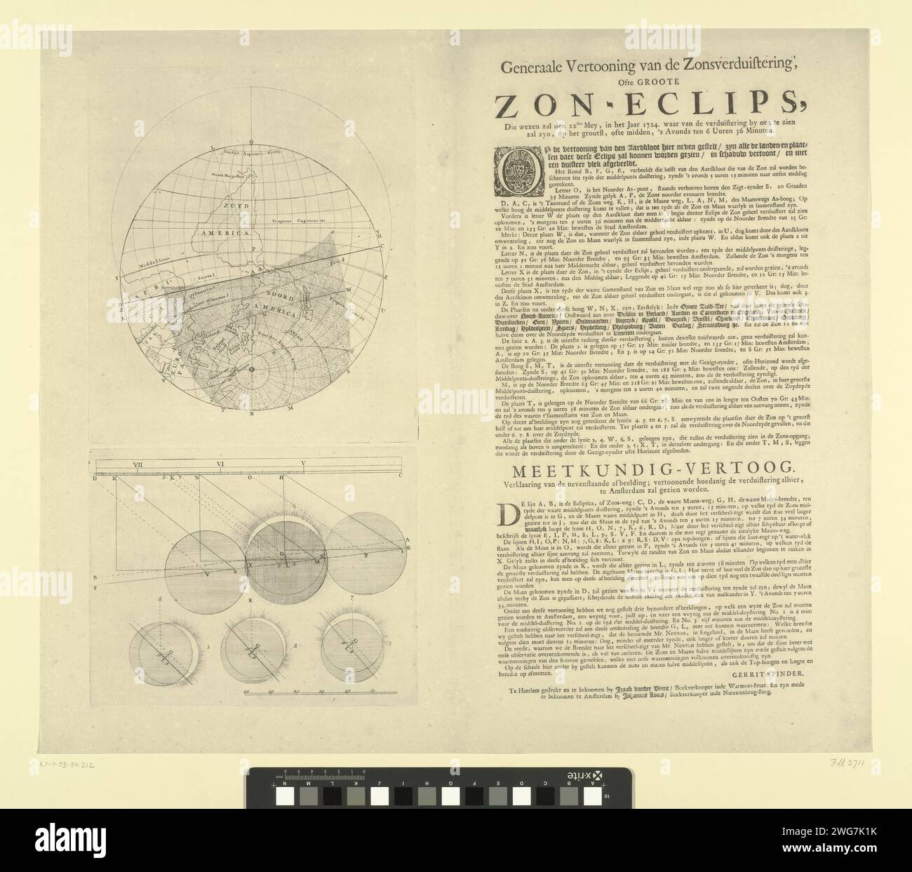 Math Eclipse Solar eclipse of May 22, 1724, 1724 print Leaf with a world map for the ...