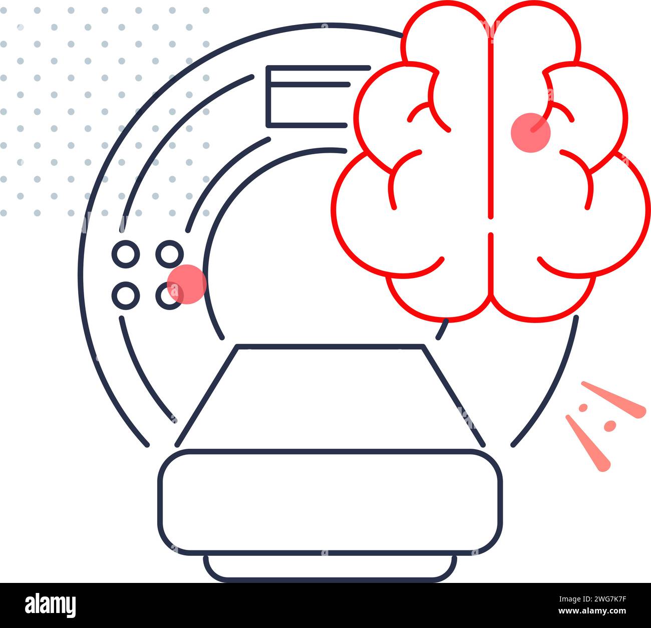 Brain MRI and CT Scan - Medical imaging Icon  as EPS 10 File Stock Vector