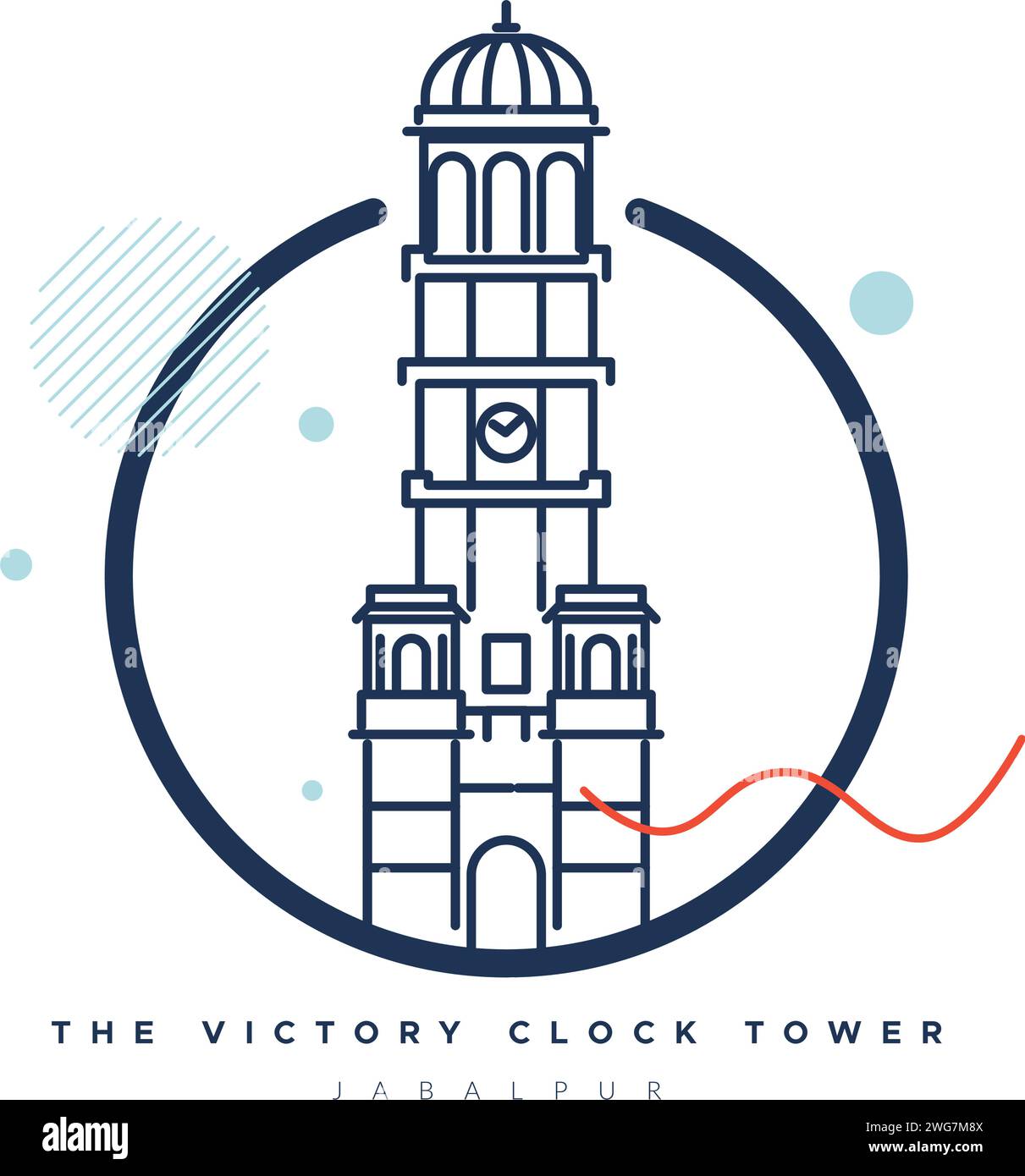 The Victory Clock Tower of Jabalpur Madhya Pradesh Stock