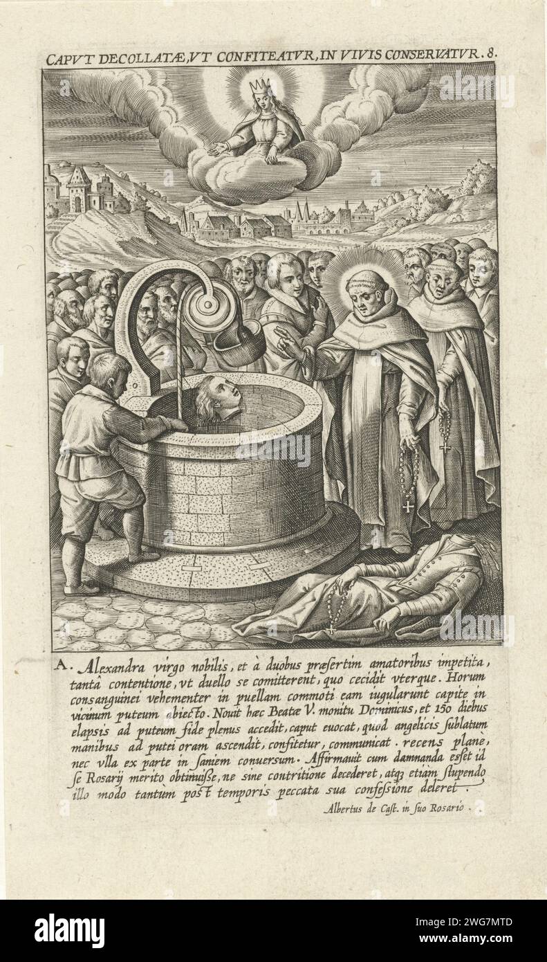 Mirakel van Alexandra, Theodoor Galle (attributed to), 1610 print The ...