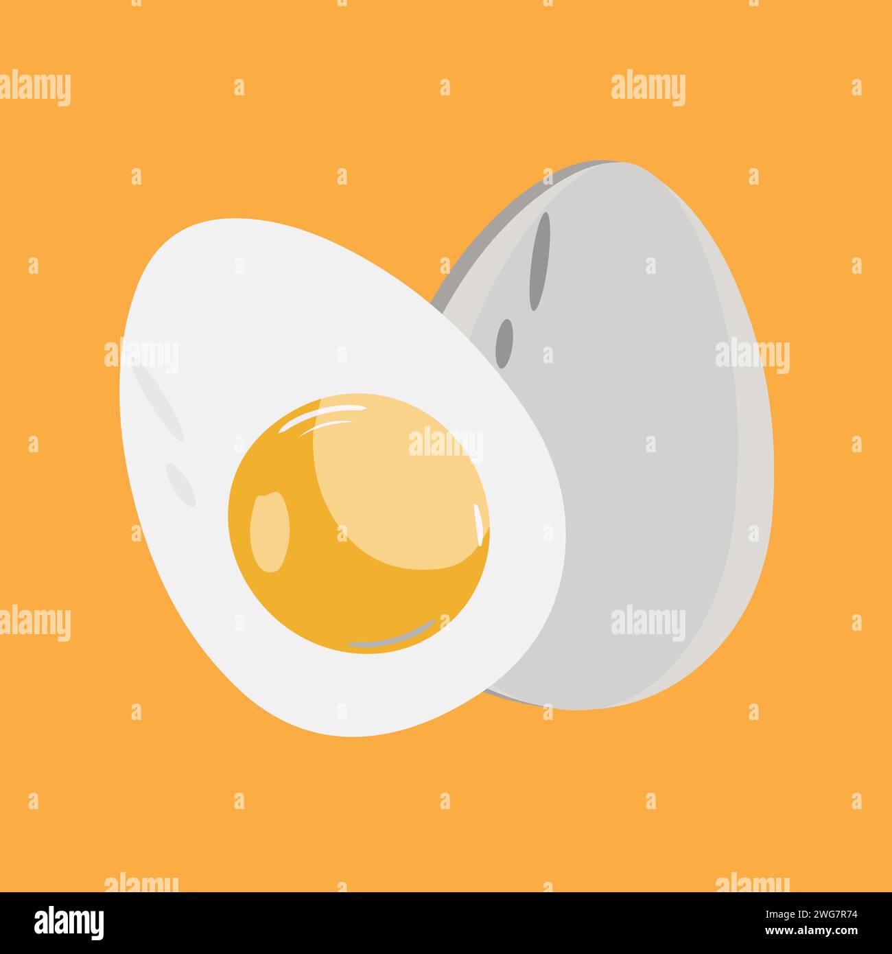 Egg vector illustration, Collection of whole, broken, fried, yolks