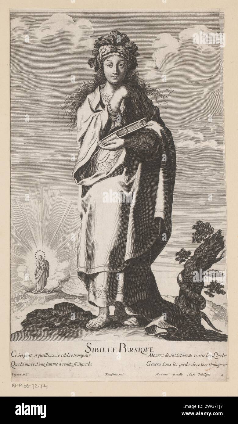 Persian Sibille, with Maria with child in the background, Gilles ...