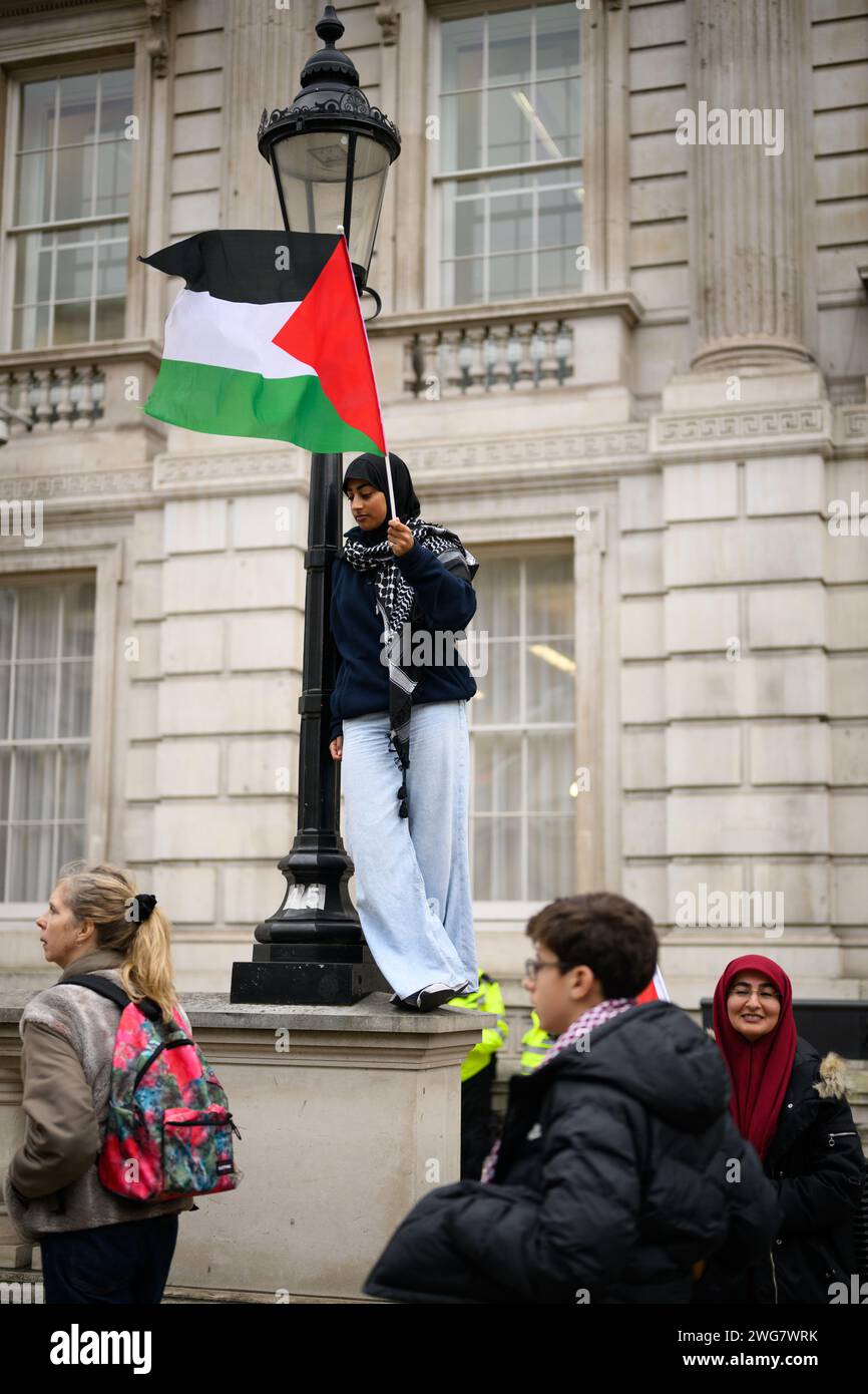 London, UK. 3rd February 2024: Thousands of pro-Palestine protesters ...