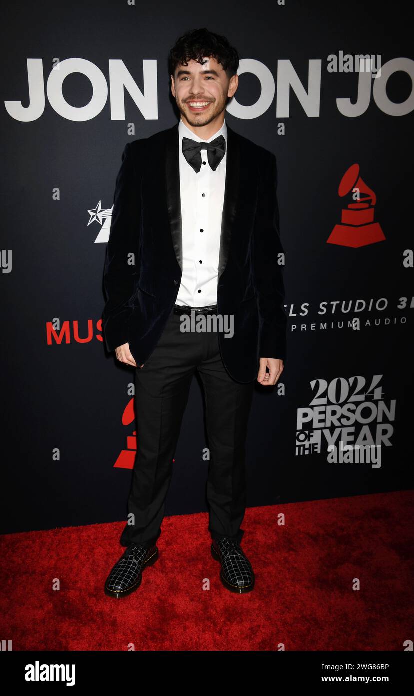 LOS ANGELES, CALIFORNIA - FEBRUARY 02: David Archuleta attends the 2024 MusiCares Person of the Year Honoring Jon Bon Jovi during the 66th GRAMMY Awar Stock Photo