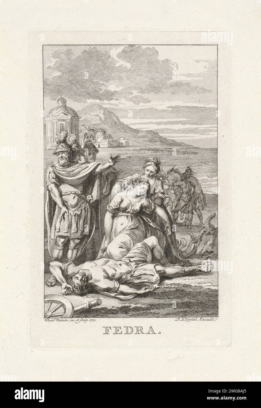 Title page for: Jean Baptiste Racine, 'Fedra', 1770, Reinier Vinkeles ...