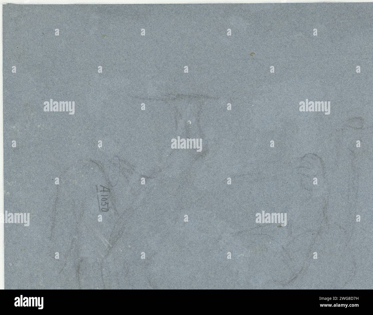 Sketch of the lower half of the sculpture Samson and the Philistines ...