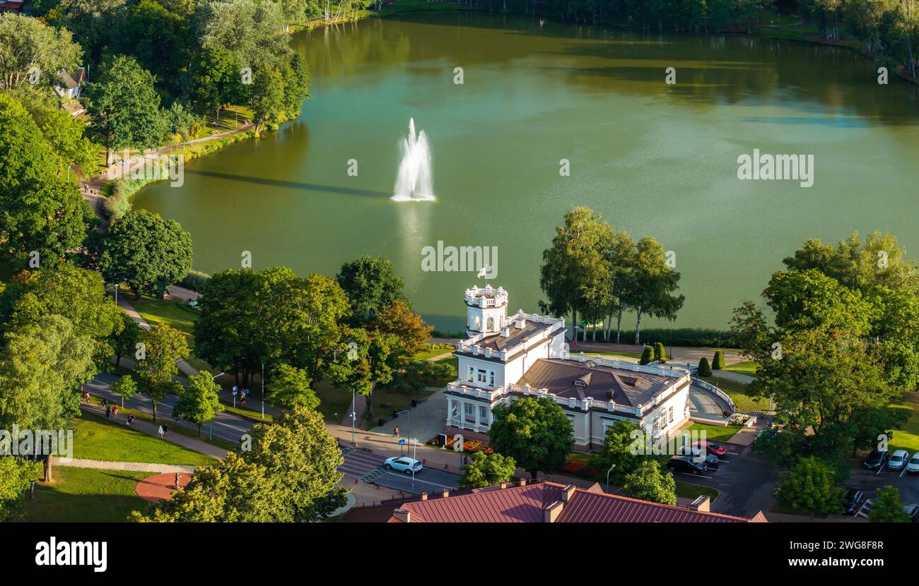 Aerial Panoramic View Of Lithuanian Resort Druskininkai Stock Photo Alamy