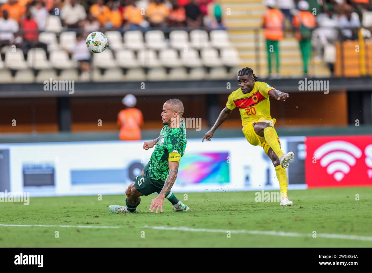 Abidjan, Nigeria. 2nd Feb, 2024. Nigeria vs Angola, Quarter final at