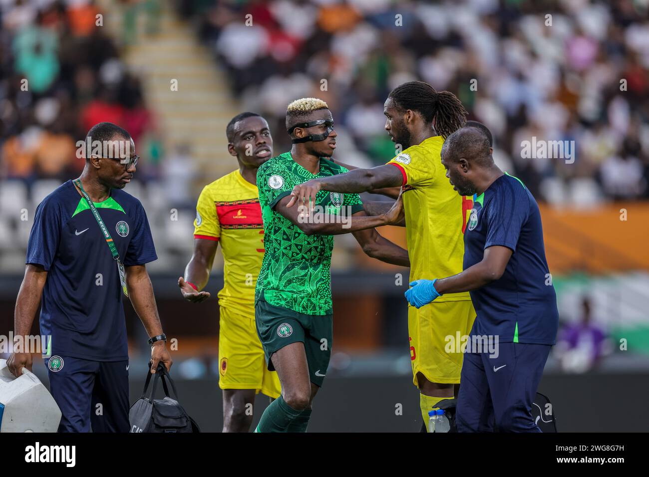 Abidjan, Nigeria. 2nd Feb, 2024. Nigeria vs Angola, Quarter final at