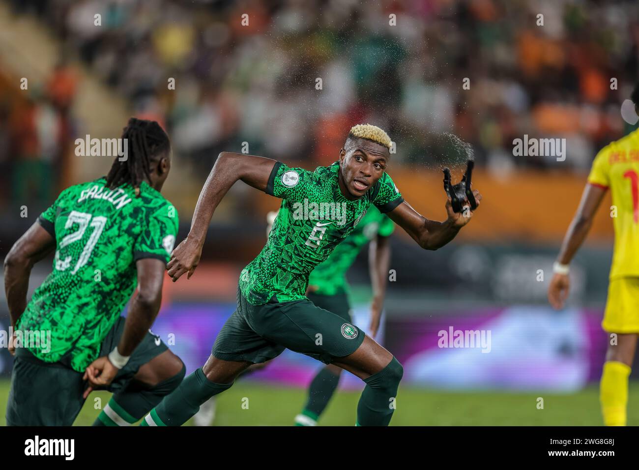 Abidjan, Nigeria. 2nd Feb, 2024. Nigeria vs Angola, Quarter final at