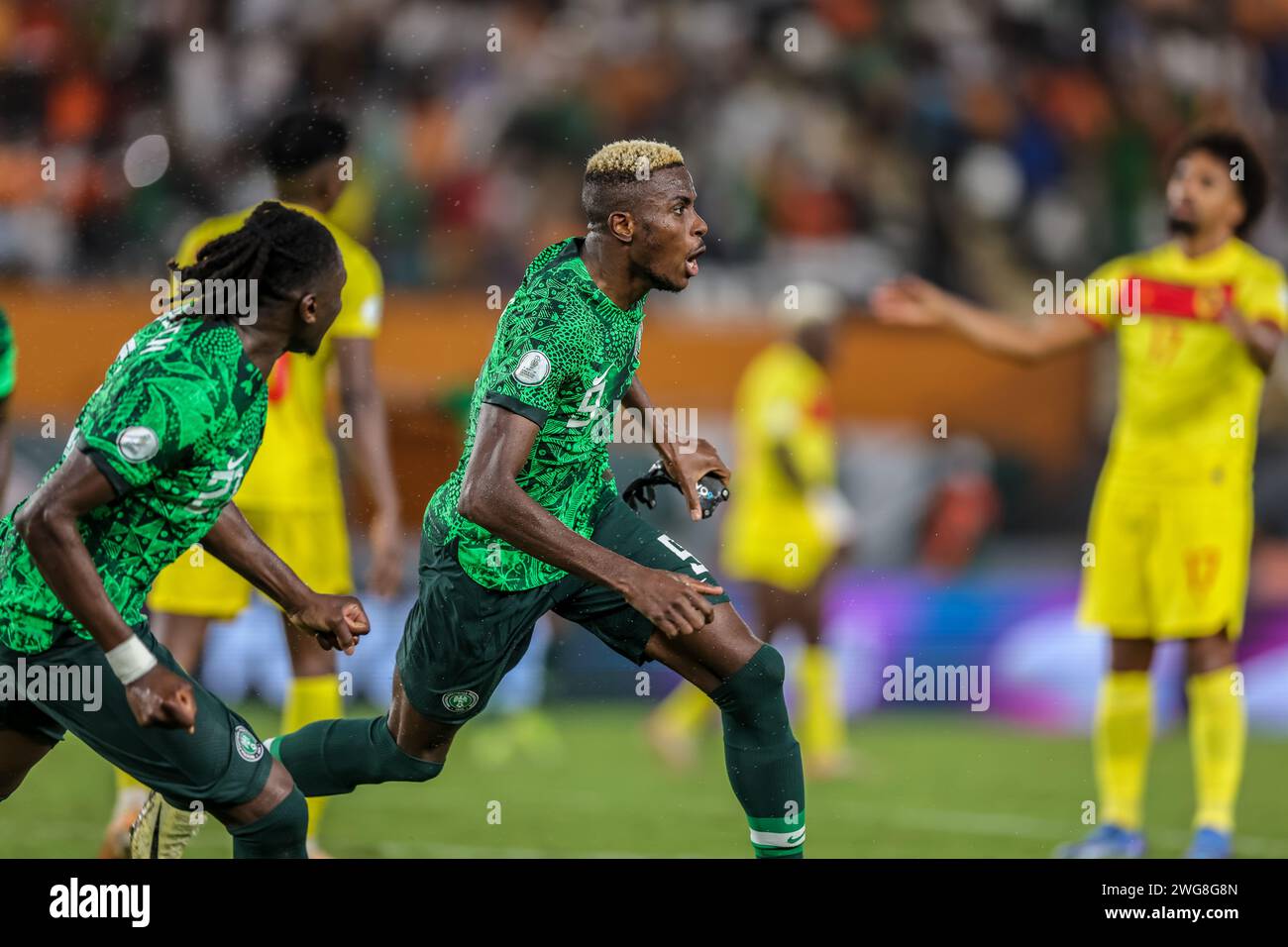 Abidjan, Nigeria. 2nd Feb, 2024. Nigeria vs Angola, Quarter final at