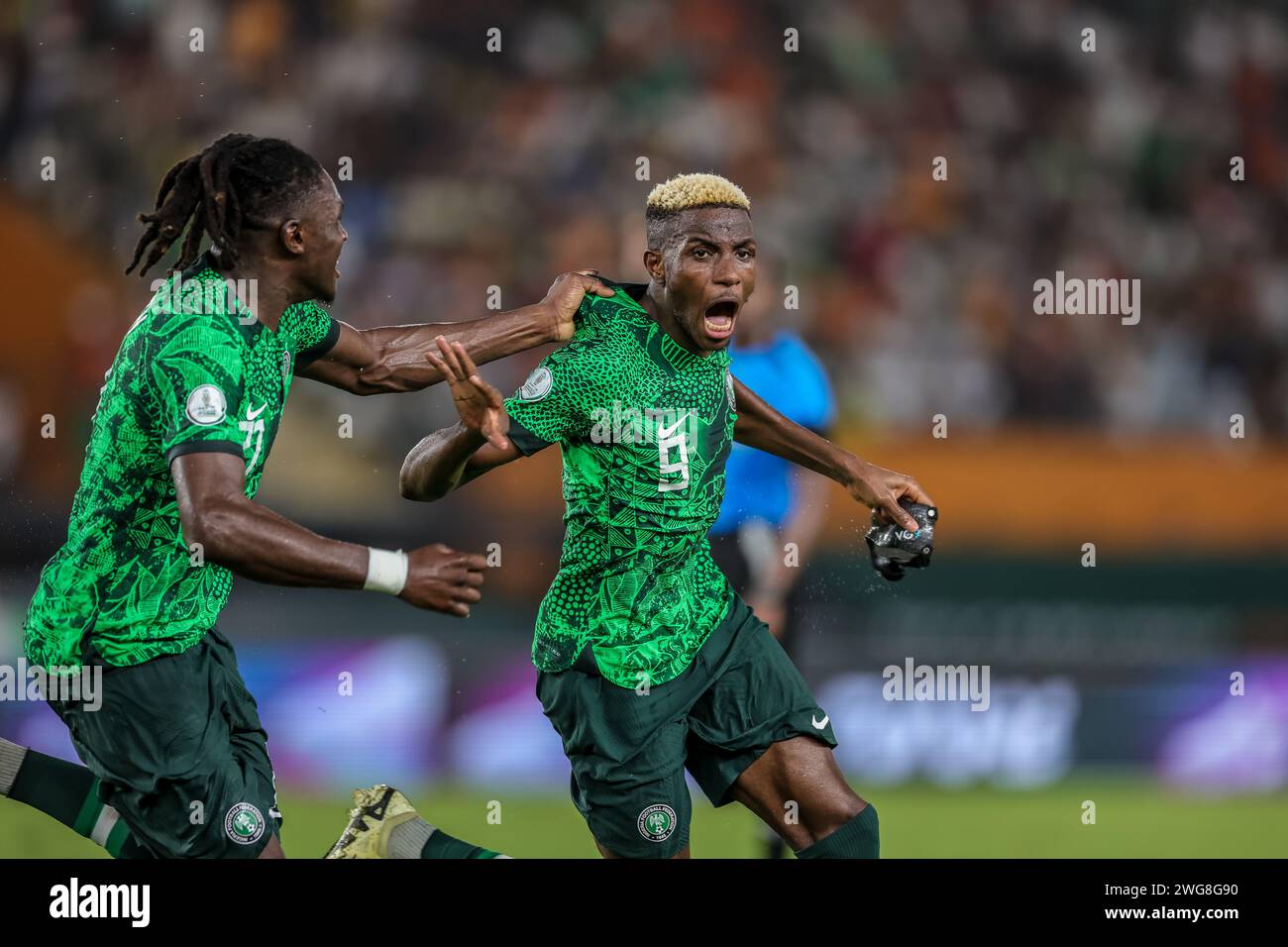 Abidjan, Nigeria. 2nd Feb, 2024. Nigeria vs Angola, Quarter final at