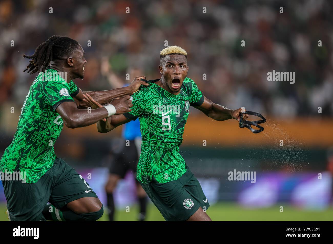 Abidjan, Nigeria. 2nd Feb, 2024. Nigeria vs Angola, Quarter final at