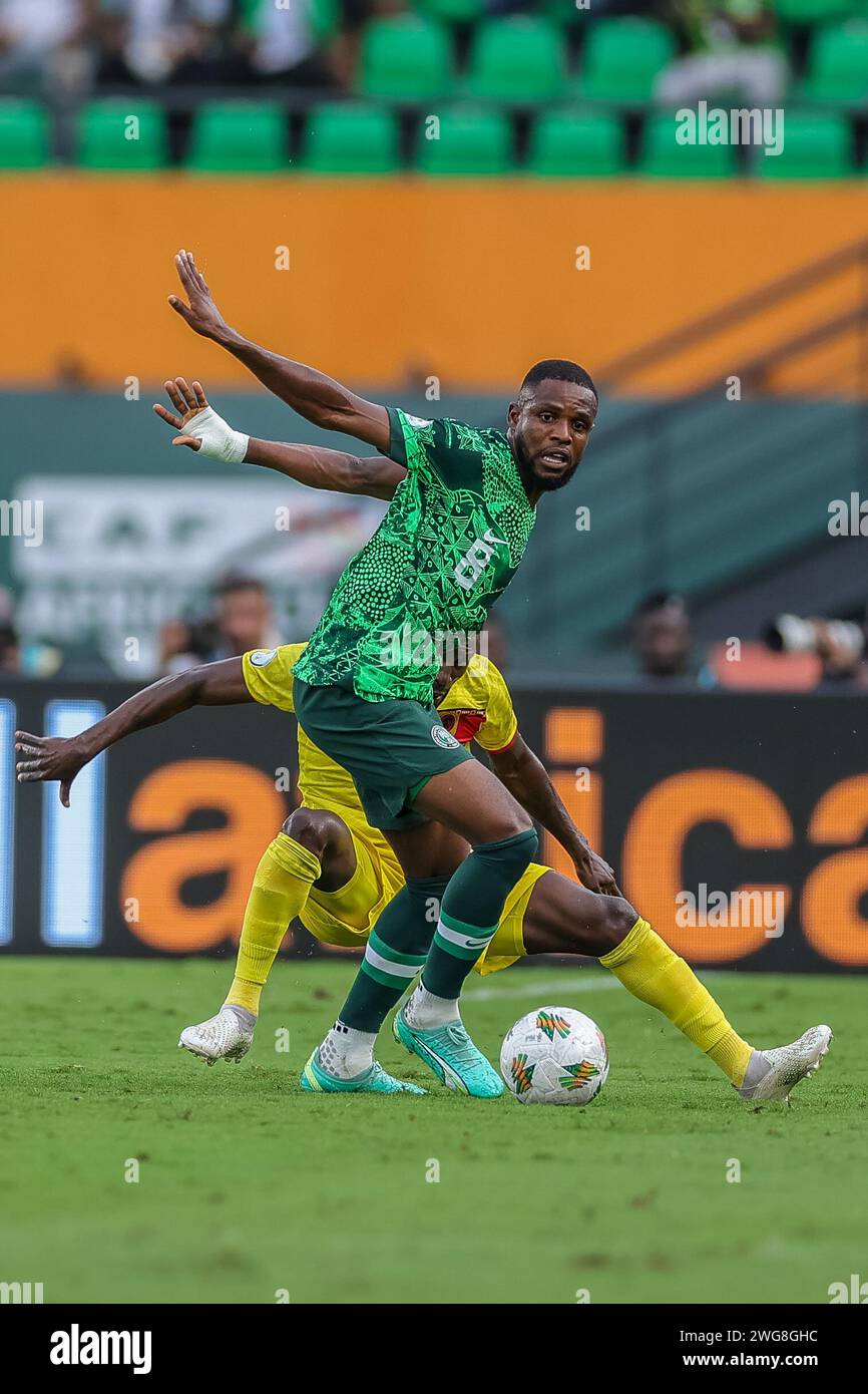 Abidjan, Nigeria. 2nd Feb, 2024. Nigeria vs Angola, Quarter final at