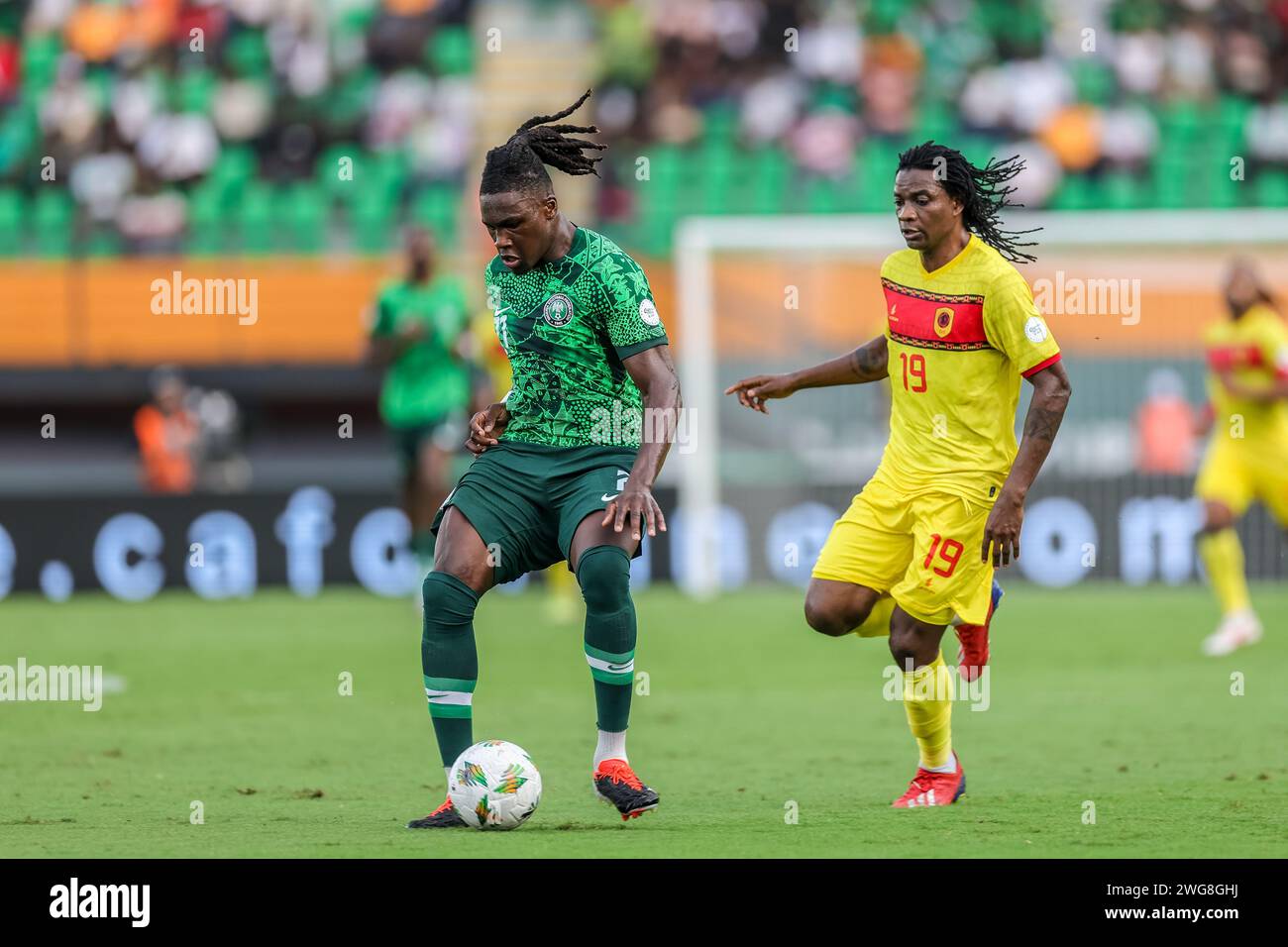 Abidjan, Nigeria. 2nd Feb, 2024. Nigeria vs Angola, Quarter final at