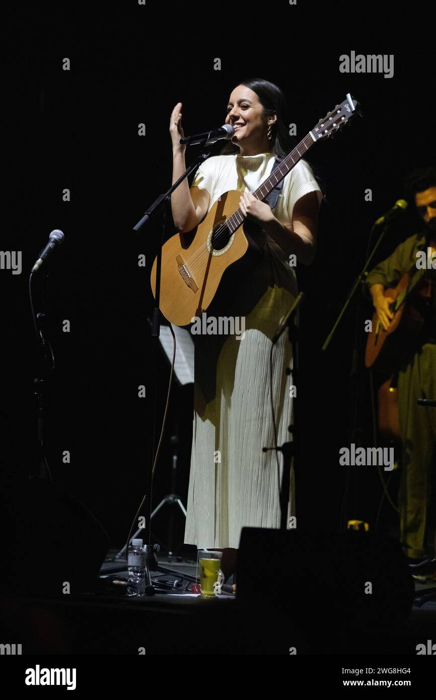 The singer-songwriter Valeria Castro during his concert at the Teatro Circo Price in Madrid, on 03 February, 2024 in Madrid, Spain. Stock Photo